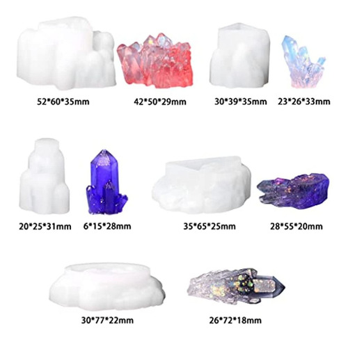 11 Pcs Moldes Para Racimos De Cristal Roca De Cuarzo Moldes