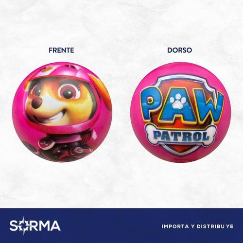 Imagen 3 de 7 de Pelota Goma Paw Patrol Licencia Oficial
