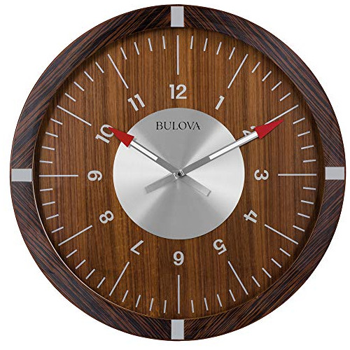 Bulova C4874 Aerojet Reloj De Pared, Marrón