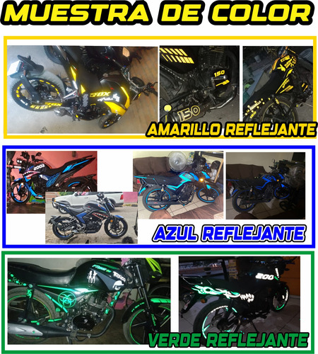 Kit Calcomanias Reflejantes Italika 250z 250 Z Tiburon Vinil