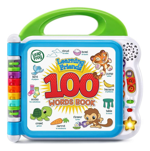 Libro educativo de 100 animales con Soms Leapfrog, color verde y blanco