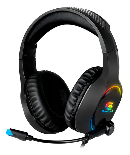 Headset Gamer Rgb Holt Preto Fortrek P2 y Adap. P3