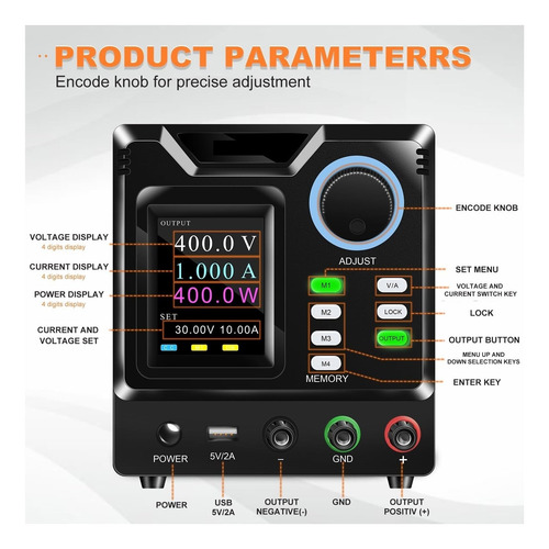 Fuente De Alimentación De Cc Conmutada Programable 30v 10a