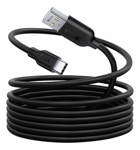 1Hora Cable Usb Tipo C 2 Metros 2.1a Carga Y Datos Color Negro