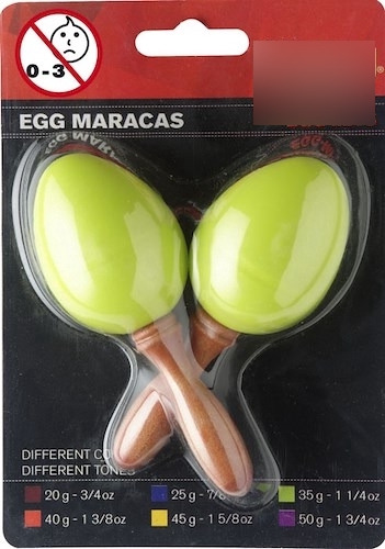 Huevos Maracas Mango Corto (par) Color Verde - Shaker Stagg