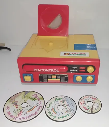 Brinquedo Antigo Cd Control Lazer Disc Music Player Funciona