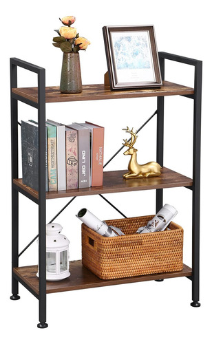 Bewishome 37 H 3 Tier Bookshelf, Estantería De Libro Rústi