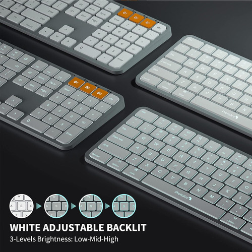 Ratón De Teclado Bluetooth De Retroiluminación Para Mac, Pro