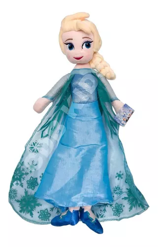 Boneca Pelúcia Princesa Do Gelo Elsa Frozen Brinquedo