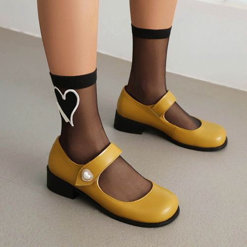 ) Zapatos De Verano Con Cabeza Redonda Y Tacones Bajos De