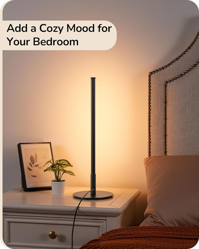 Lámpara De Mesa Led Moderna Regulable Color Negro 3000k