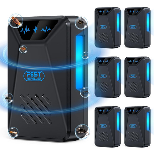 Paquetes De 6 Repelentes Ultrasonicos Control De Plaga
