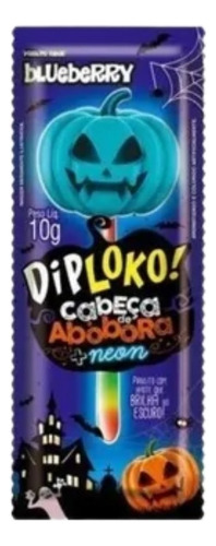 Pirulito Diploko Cabeça De Abóbora Neon Brilha No Escuro 15u