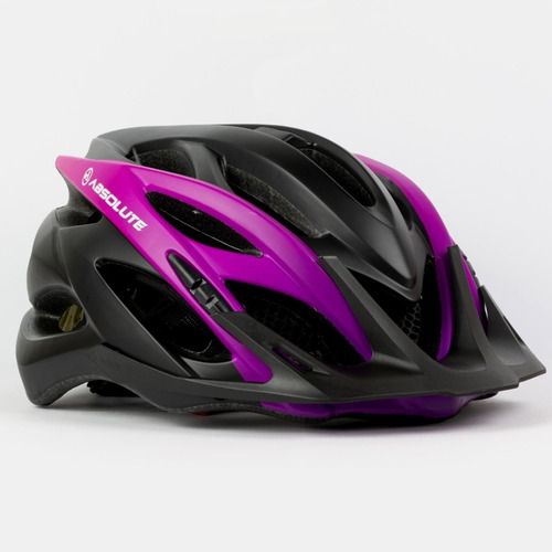 Capacete Bike Absolute Luna Preto / Roxo Tam-m(54/57cm).