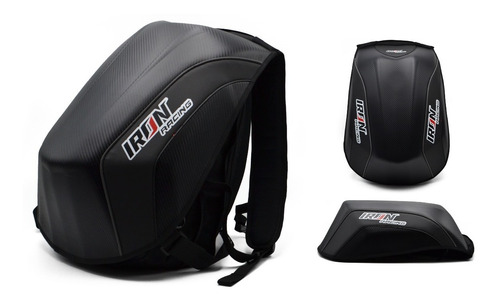 Mochila Deportiva Impermeable Moto Racing Color Fibra Carbon