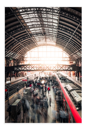 Print Para Moldura Em Fine Art: Movimento Estação Luz