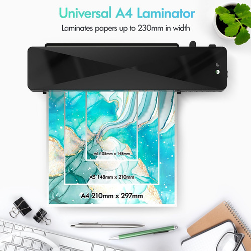 Laminator Machine A4 Con Hojas De Laminación 30 Piezas, Lami