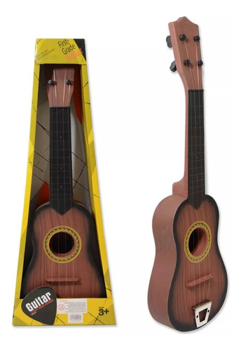 Guitarra De Juguete Infantil De Plastico 4 Cuerdas De Metal