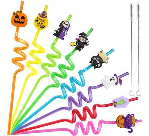 24pcs Pajitas Halloween Reutilizables - Fiesta Infantil