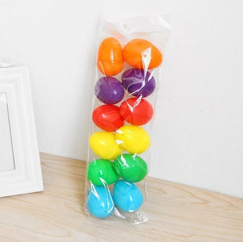 Kit Com 12 Ovos De Plástico Surpresa Coloridos Para Páscoa