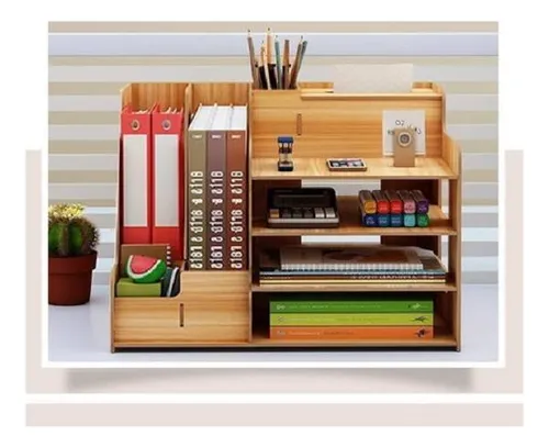 Caja Estante Organizador Multifuncional Home Office Madera