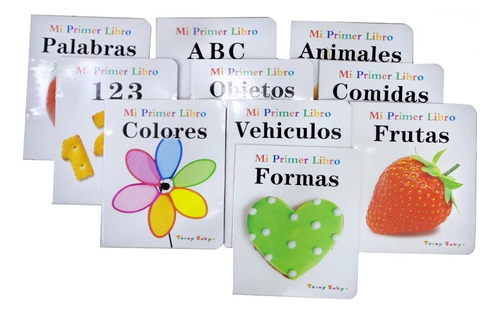 Mi Primer Libro, Pack X10 Colección Palabras Letras Fruta Y+