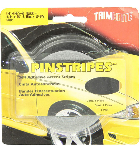 Trimbrite T1214 Trim Stripe 1/4 Pin Negro