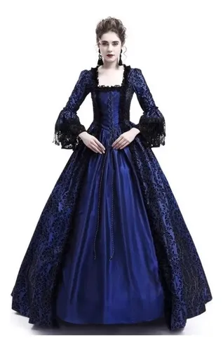 Vestido Elegante Adulto Encaje Medieval Catrina Cosplay