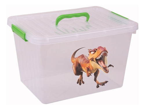 Caja Organizadora Plastica Dinosaurio Apilable 26x19x15 Dino