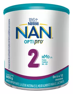Leche de fórmula en polvo Nestlé Nan Optipro 2 en lata de 1 de 800g - 6 a 12 meses