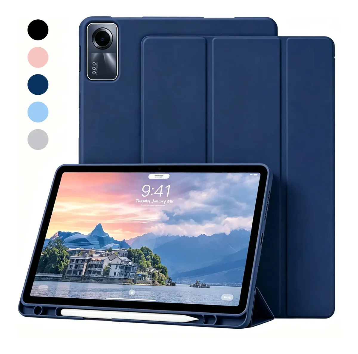 Capa Genérica Para Tablet Xiaomi Redmi Pad Se11 Com Película Azul-marinho