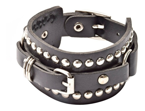 Pulseira Punk Multilayer Rock Com Fivela Masculina Feminina