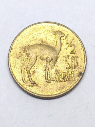 Moneda De Perú 1/2 Sol De Oro Años 70's Envío $50