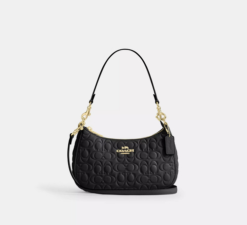 Bolso Coach De Hombro Teri Piel Negro Firma Cy774 Shoulder