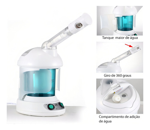Vaporizador Facial Aparelho Vapor Capilar Portátil 110v