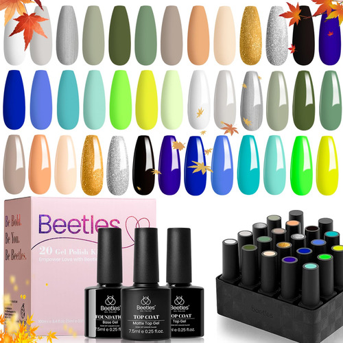 Beetles - Kit De 20 Esmaltes De Gel Permanentes Para Uñas .