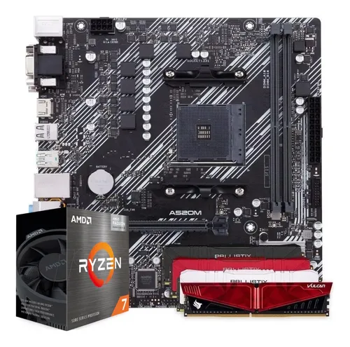 comprar Kit Upgrade Amd Ryzen 7 5700g + A520m + 2x8gb 3200mhz