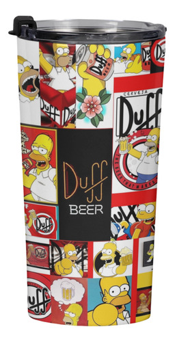 Termo The Simpson Cerveza Duff Homero Moe Capa Doble R