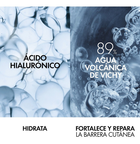 Imagen 7 de 11 de Gel/Serum Fortalecedor Facial Diario con Ácido Hialurónico Vichy Mineral 89 día/noche para todo tipo de piel de 50mL