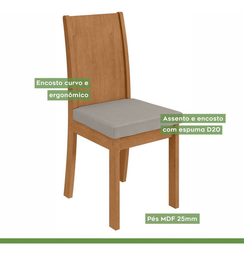 Conjunto Mesa 100cm Celebrare Com Vidro E 4 Cadeiras Cd
