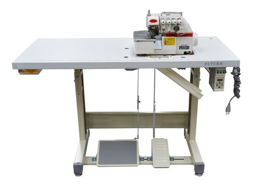 Imagen 2 de 5 de Máquina Overlock Industrial Futura Ft757f 110v, Con Mesa