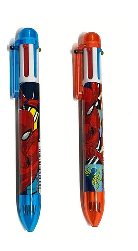 Lapicera Spiderman Multicolor 6 Colores Cresko Ha483 Maple