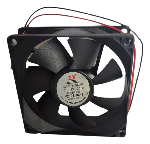 Ventuinha Micro Ventilador 80x80x20mm Cooler 12v Com Fio
