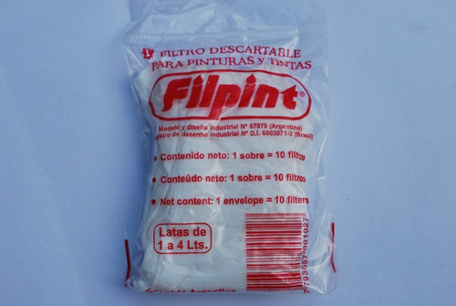 Filpint Filtro Descartable Para Pintura - Caja X 100u
