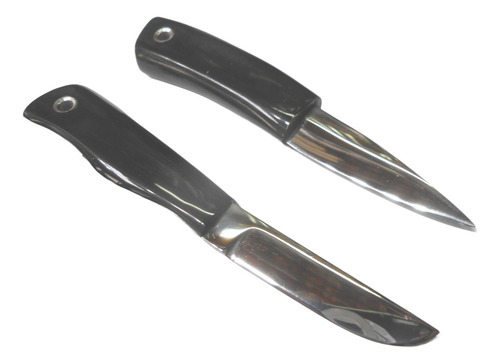 Mini Facas 10cm 2 Modelos A Escolher Cabo Chifre Unidade