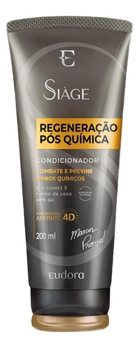 Condicionador Eudora Siàge Regeneração Pós Química 200ml