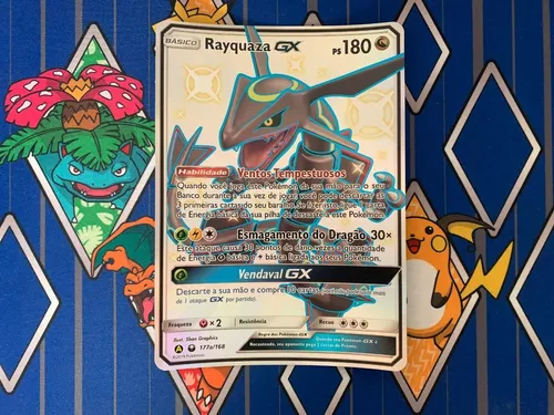 Carta Pokemon Rayquaza Shiny Gx Original Copag Portugues