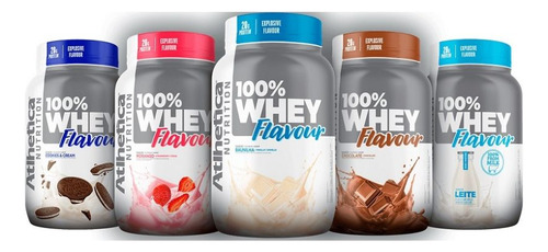 100% Whey Flavour (900g) - Sabor: Morango Morango