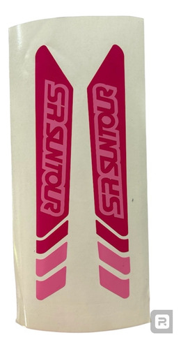 Calcomanía Bicicleta Mtb Suspencion Suntour Rosa