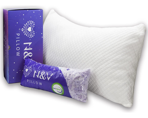 N&v Almohada De Espuma Viscoelastica Para Dormir, Funda Lava